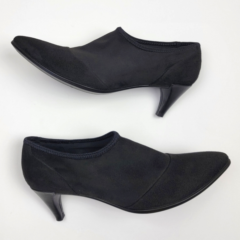 Ecco Shape 45 Pointy Sleek Slip On Heels Booties 39 - Picture 1 of 11